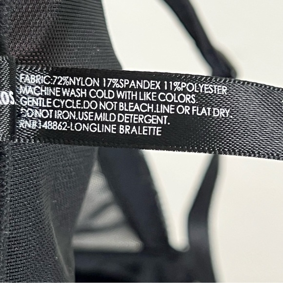Torrid Lace and Satin Strappy Longline Underwire Bralette Bra Black Size 1 1X - Picture 5 of 5